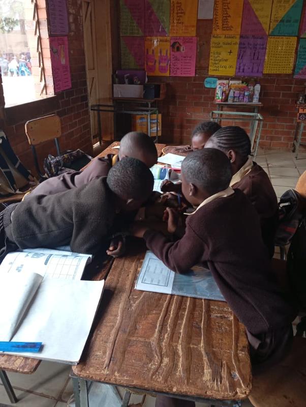 Learners participating in group work